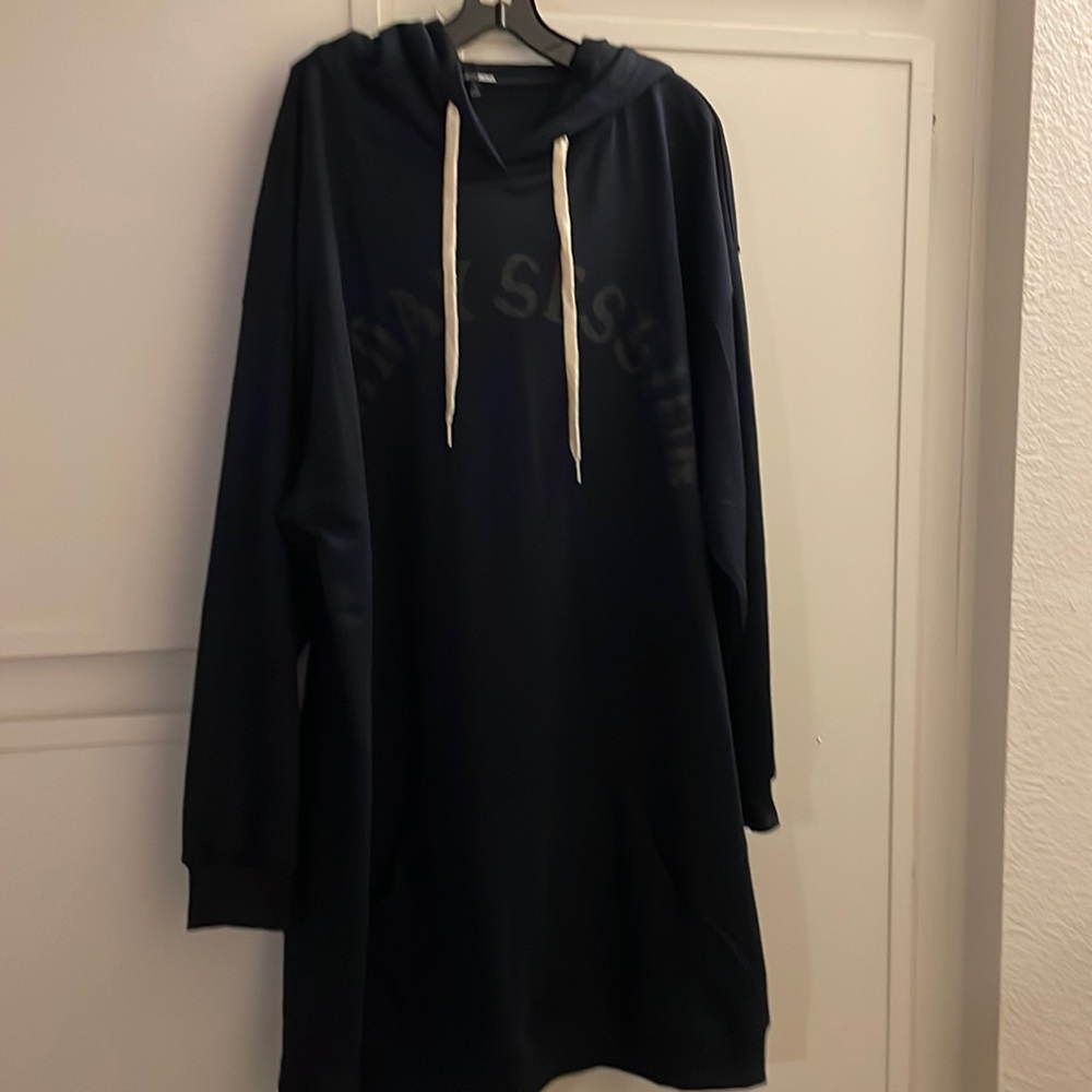 “Sunday Session” hoodie dress. Thick and cozy